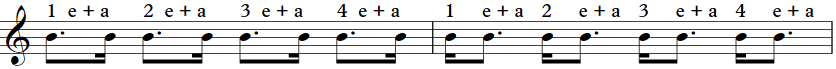 dotted eighth rhythms